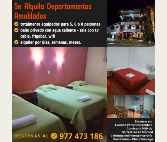 Se Alquila Departamentos Amoblados